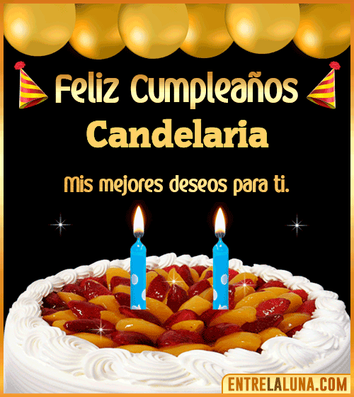 Gif de pastel de Cumpleaños Candelaria