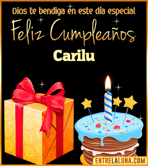 Feliz Cumpleaños, Dios te bendiga en este día especial Carilu
