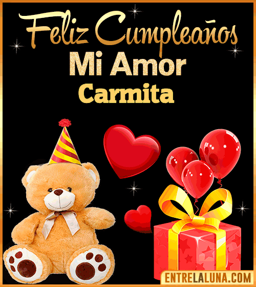 Gif Feliz Cumpleaños mi Amor Carmita