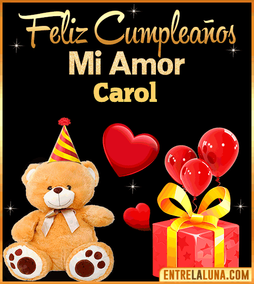 Gif Feliz Cumpleaños mi Amor Carol