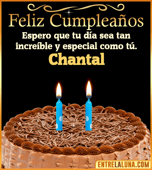 Gif de pastel de Feliz Cumpleaños Chantal