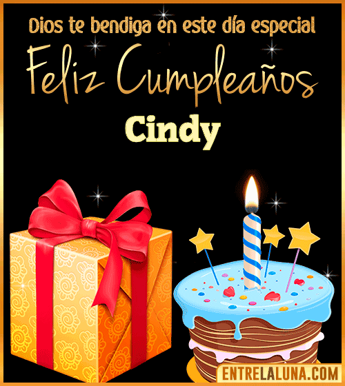 Feliz Cumpleaños, Dios te bendiga en este día especial Cindy
