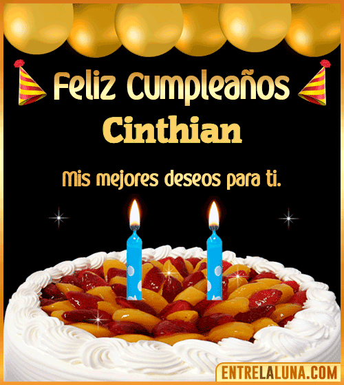 Gif de pastel de Cumpleaños Cinthian