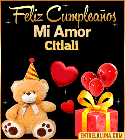 Gif Feliz Cumpleaños mi Amor Citlali