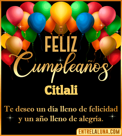 Mensajes de cumpleaños Citlali