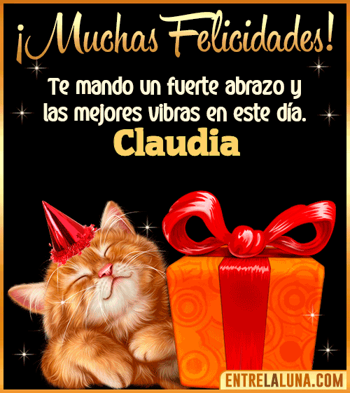 Muchas felicidades en tu Cumpleaños Claudia