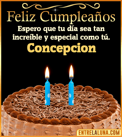 Gif de pastel de Feliz Cumpleaños Concepcion