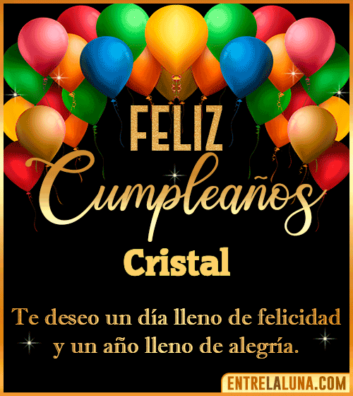 Mensajes de cumpleaños Cristal