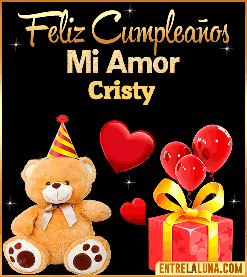 Gif Feliz Cumpleaños mi Amor Cristy