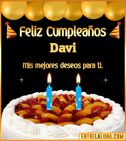 Gif de pastel de Cumpleaños Davi