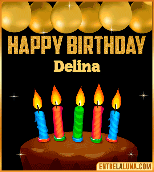 Happy Birthday gif Delina