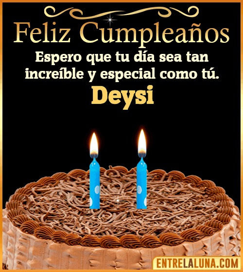 Gif de pastel de Feliz Cumpleaños Deysi