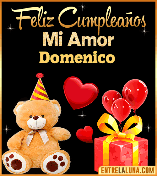 Gif Feliz Cumpleaños mi Amor Domenico