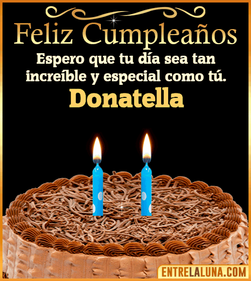 Gif de pastel de Feliz Cumpleaños Donatella