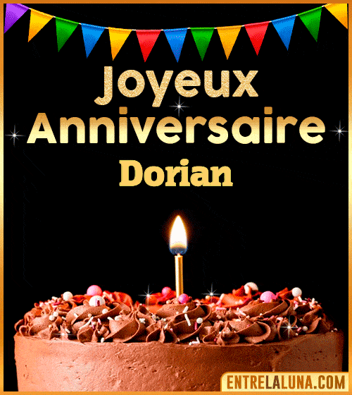 GIF Joyeux Anniversaire Dorian