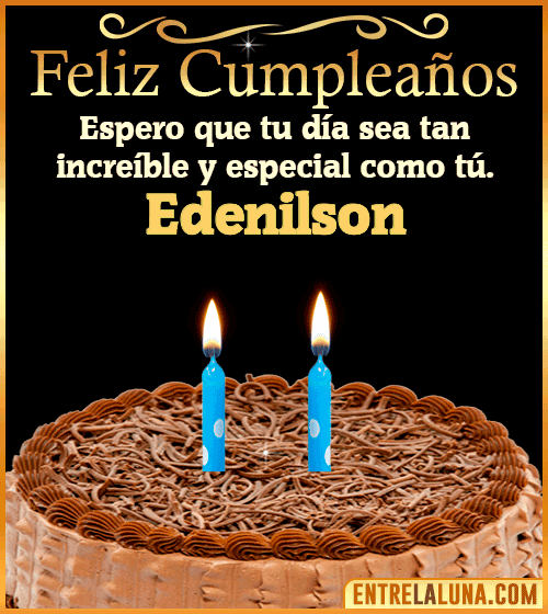 Gif de pastel de Feliz Cumpleaños Edenilson
