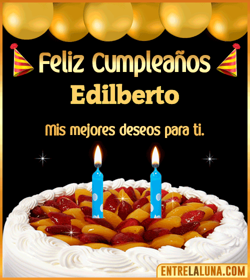 Gif de pastel de Cumpleaños Edilberto