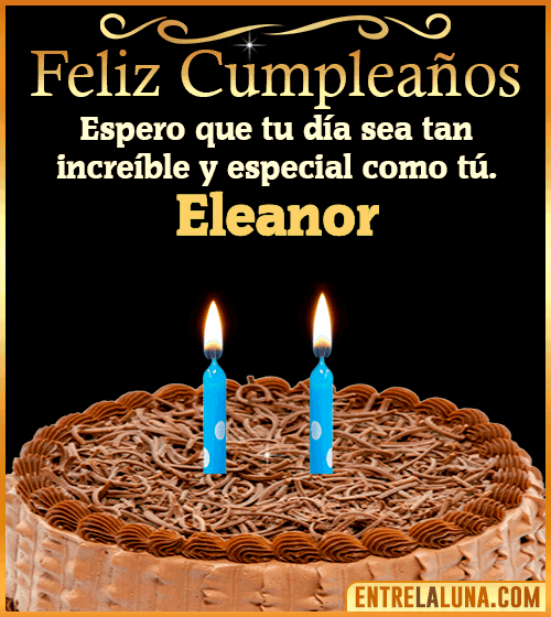 Gif de pastel de Feliz Cumpleaños Eleanor