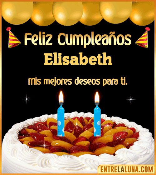 Gif de pastel de Cumpleaños Elisabeth