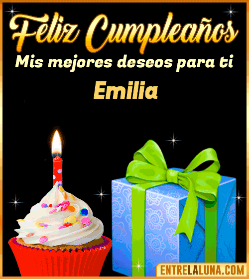 Feliz Cumpleaños gif Emilia