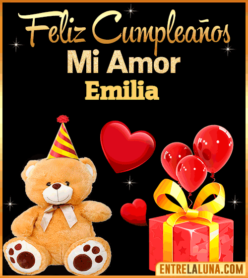 Gif Feliz Cumpleaños mi Amor Emilia