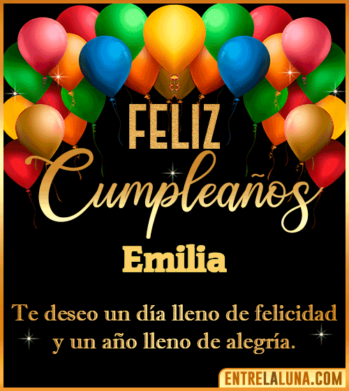 Mensajes de cumpleaños Emilia