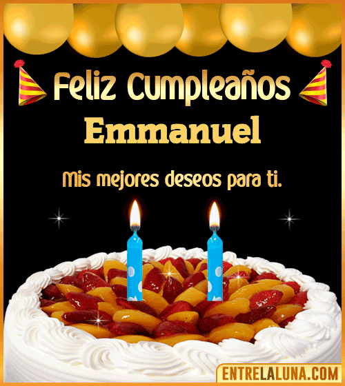 Gif de pastel de Cumpleaños Emmanuel