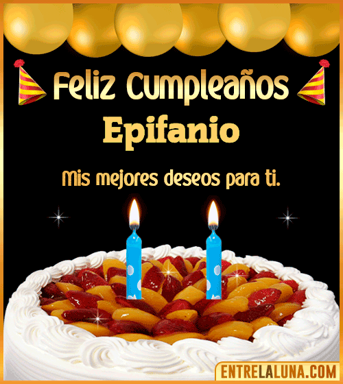 Gif de pastel de Cumpleaños Epifanio