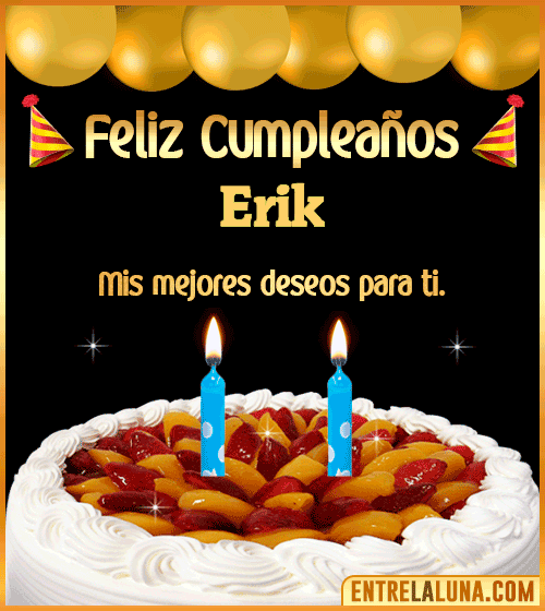 Gif de pastel de Cumpleaños Erik