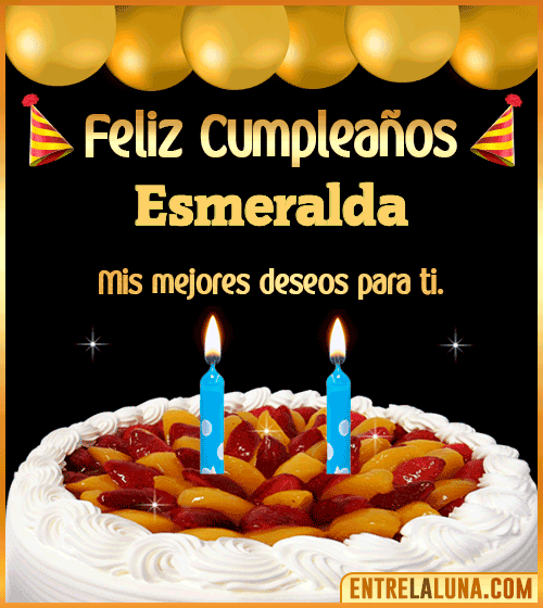Gif de pastel de Cumpleaños Esmeralda