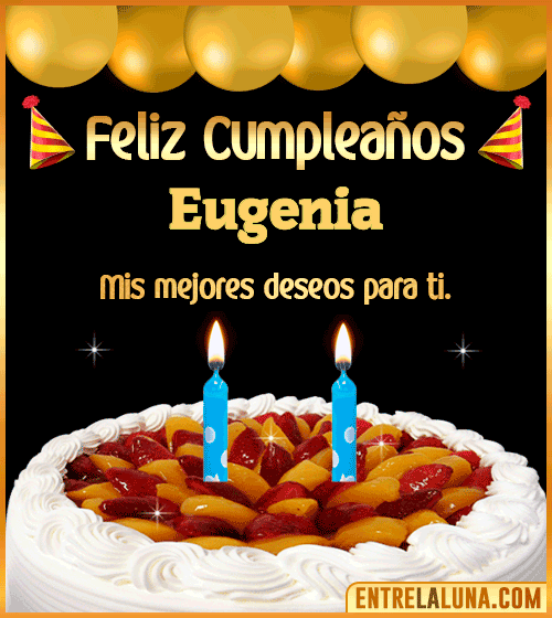 Gif de pastel de Cumpleaños Eugenia