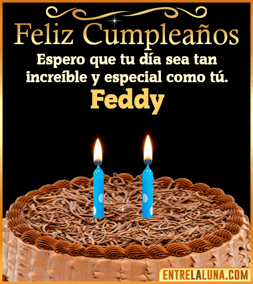 Gif de pastel de Feliz Cumpleaños Feddy