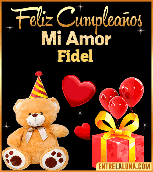 Gif Feliz Cumpleaños mi Amor Fidel