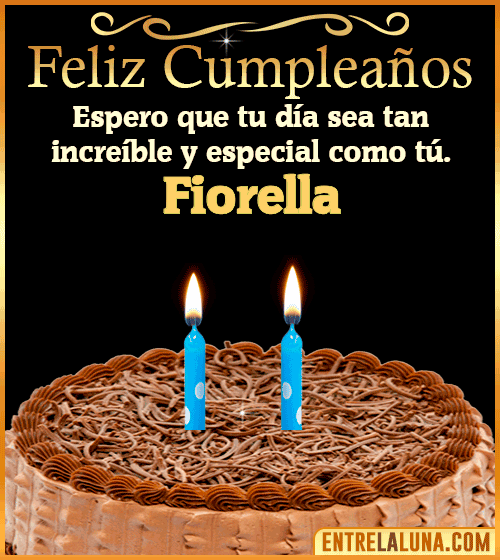 Gif de pastel de Feliz Cumpleaños Fiorella