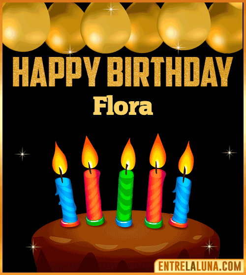 Happy Birthday gif Flora