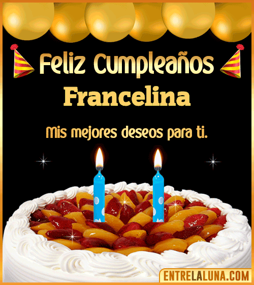 Gif de pastel de Cumpleaños Francelina