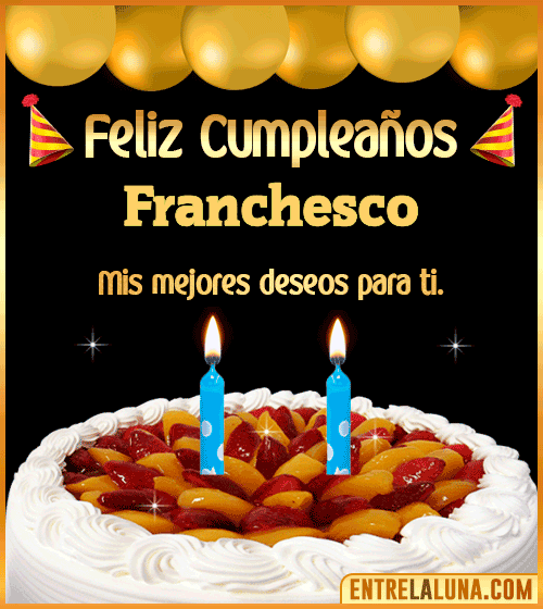 Gif de pastel de Cumpleaños Franchesco