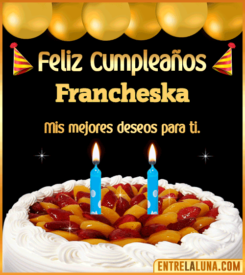 Gif de pastel de Cumpleaños Francheska