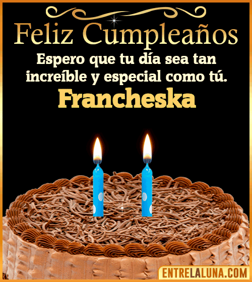 Gif de pastel de Feliz Cumpleaños Francheska