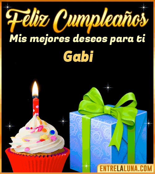 Feliz Cumpleaños gif Gabi