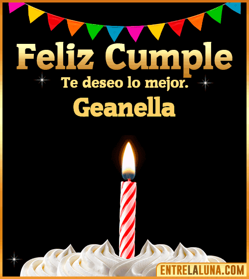 Gif Feliz Cumple Geanella