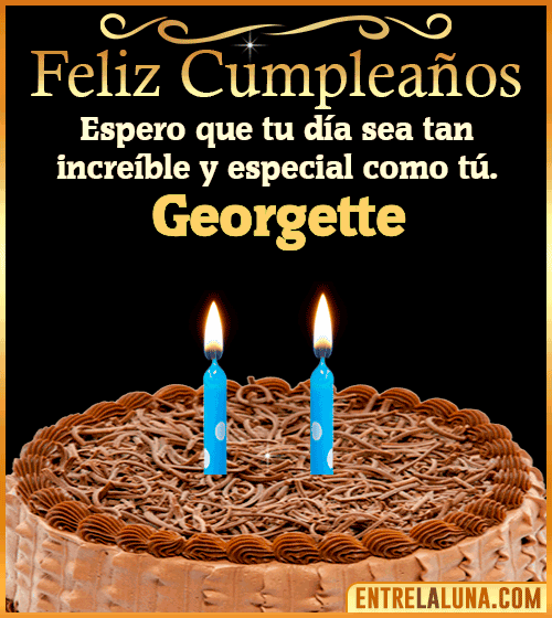 Gif de pastel de Feliz Cumpleaños Georgette