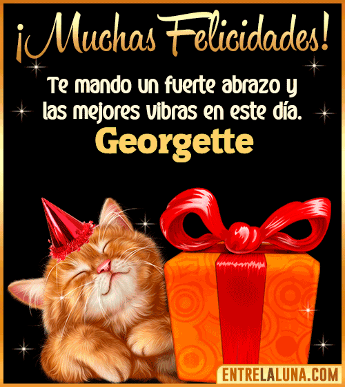 Muchas felicidades en tu Cumpleaños Georgette