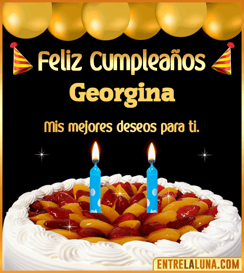 Gif de pastel de Cumpleaños Georgina