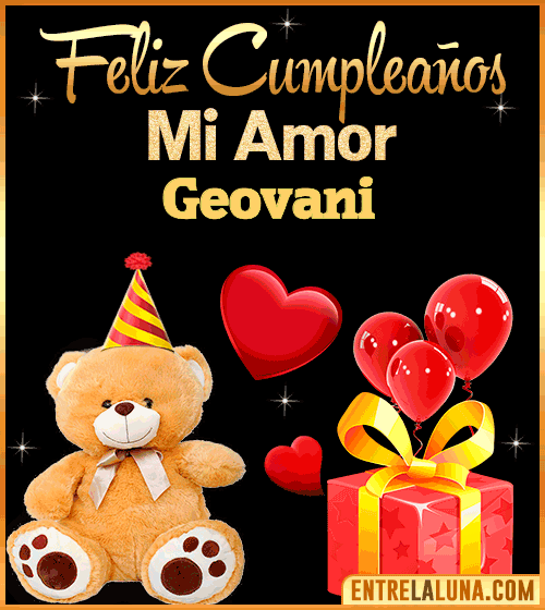 Gif Feliz Cumpleaños mi Amor Geovani