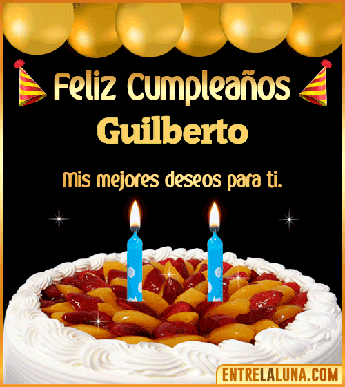 Gif de pastel de Cumpleaños Guilberto