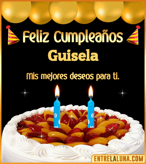 Gif de pastel de Cumpleaños Guisela