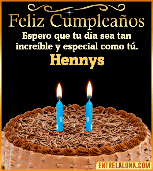 Gif de pastel de Feliz Cumpleaños Hennys