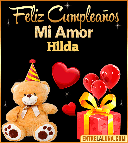 Gif Feliz Cumpleaños mi Amor Hilda