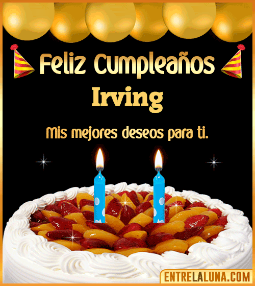 Gif de pastel de Cumpleaños Irving